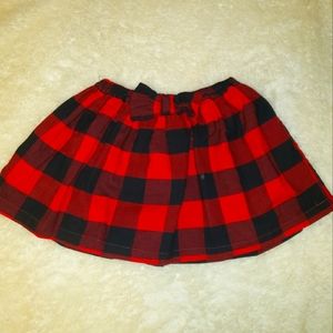 L Carter's red and black plaid flannel skirt, 5T